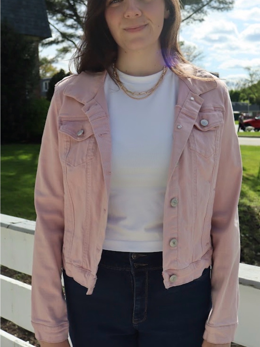 Ardene Light Pink Denim Jacket – Cropped Trucker